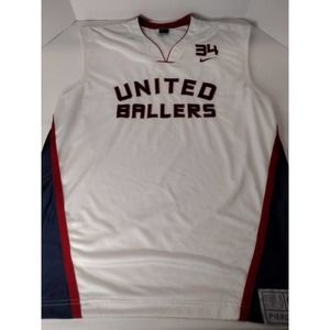 Vintage Nike Jersey Mens XL White United Ballers Basketball Adult